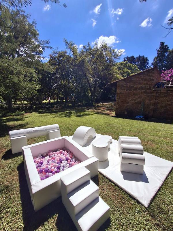 White soft play set hire Johannesburg - baby and toddler party hire JHB North